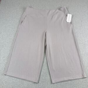 Athleta Seasoft Wide Crop Pant WMNS 3X Tinsel Purple Pull On Semi Fitted Stretch